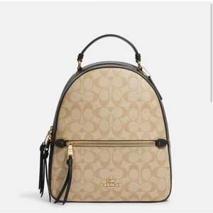 Light Khaki - Brown Multi Coach Jordyn Backpack - lightly used